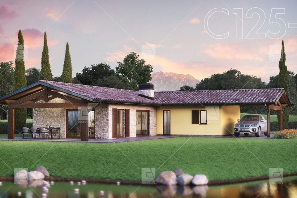 Casa in Legno in stile Classico: C125-E | Linea Elegance
