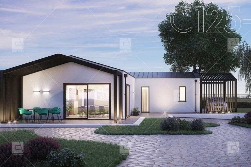 Casa in Legno in stile Moderno: C125-S | Linea Stile