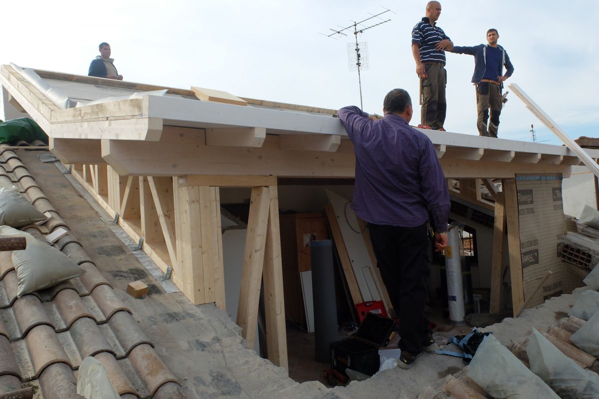 Chioschi e Gazebi in legno Spazio Legno Lamellare Platform-frame Ampliamento in sopraelevazione 