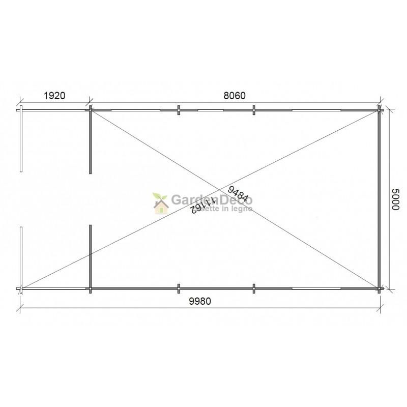 Baite e Chalet in legno GARDENDECO Bungalow typ - 1