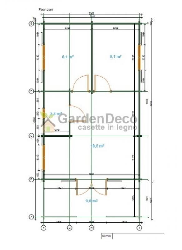 Baite e Chalet in legno GARDENDECO Bungalow Typ -2