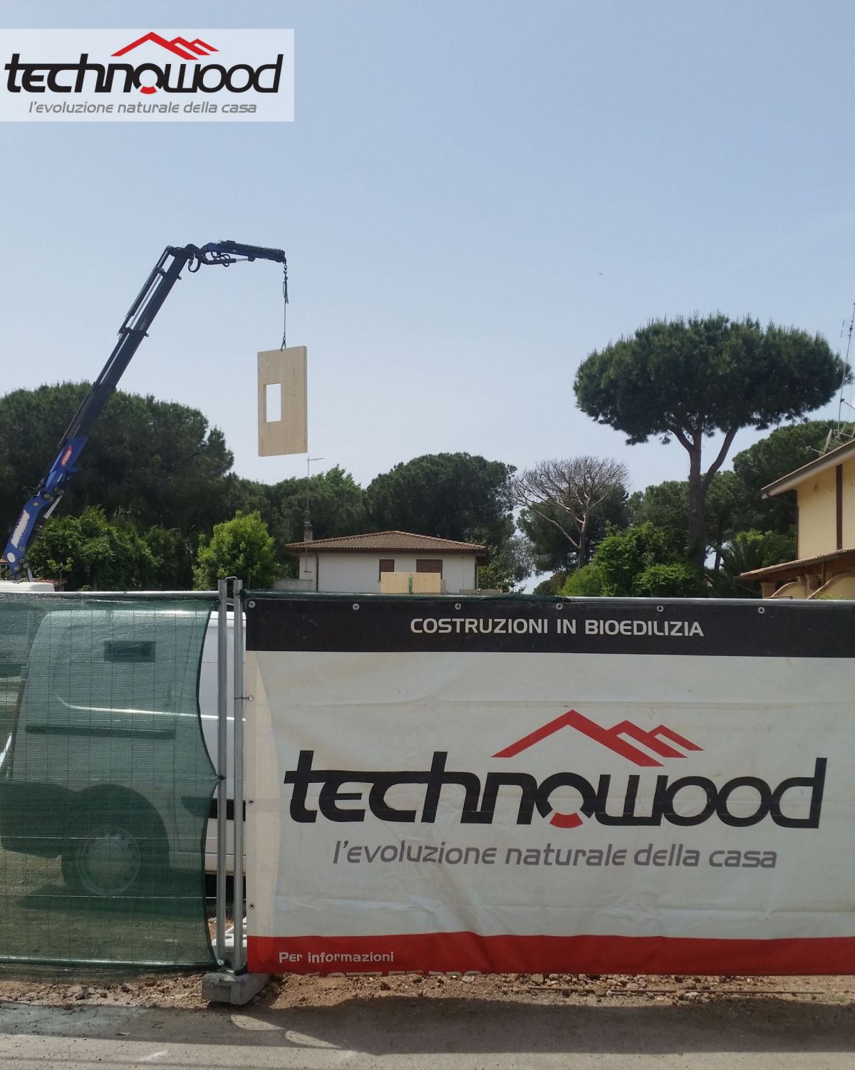 Case in legno Technowood Quadrifamiliare a Roma località Infernetto