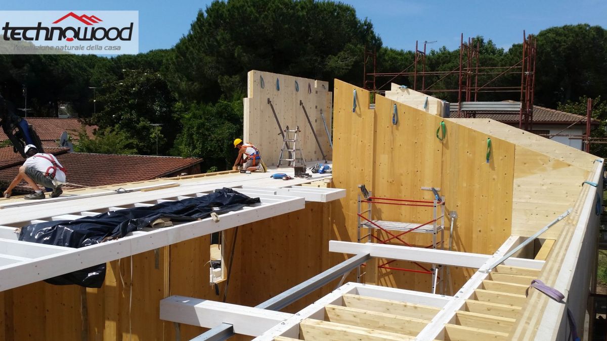 Case in legno Technowood Quadrifamiliare a Roma località Infernetto