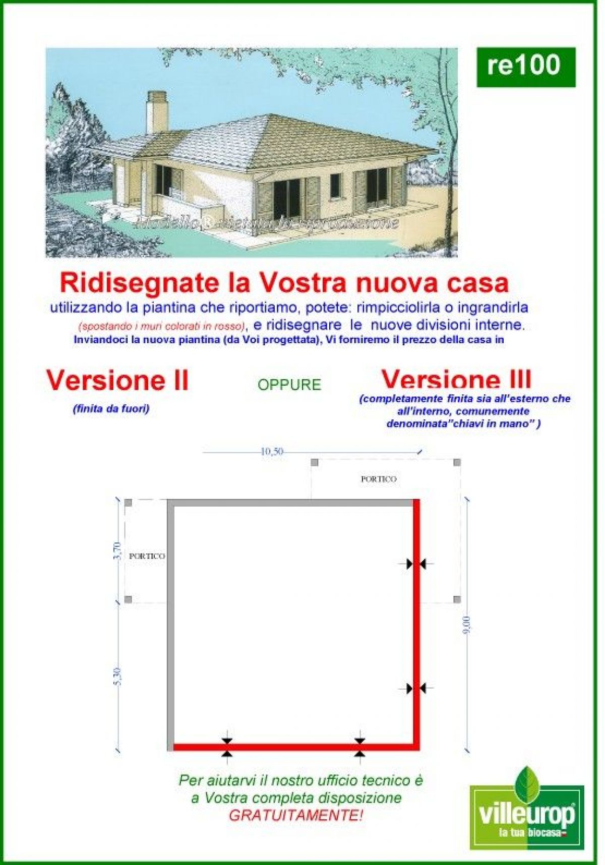 Case in legno Sangallo S.r.l. su progetto da noi proposto  modificabile RE 100