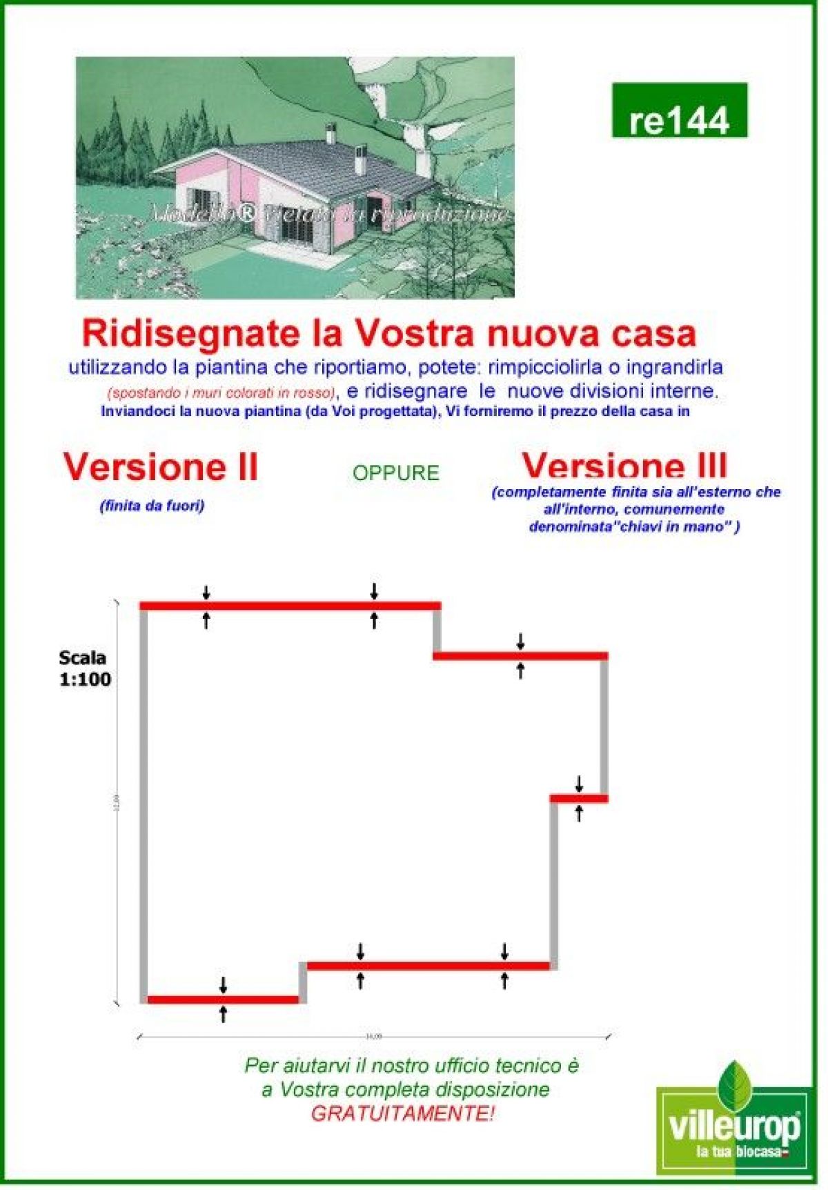 Case in legno Sangallo S.r.l. su progetto da noi proposto  modificabile   RE 143