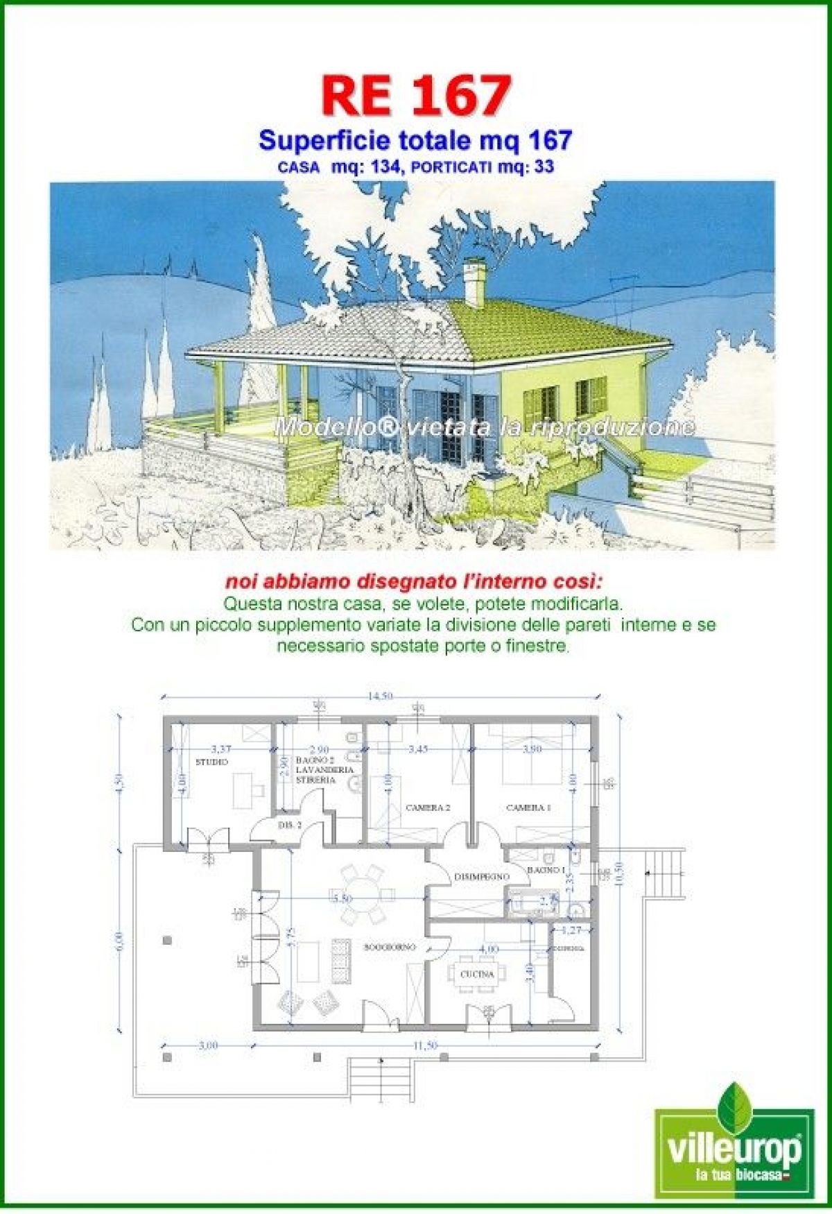 Case in legno Sangallo S.r.l.  su progetto da noi proposto  modificabile  RE 167