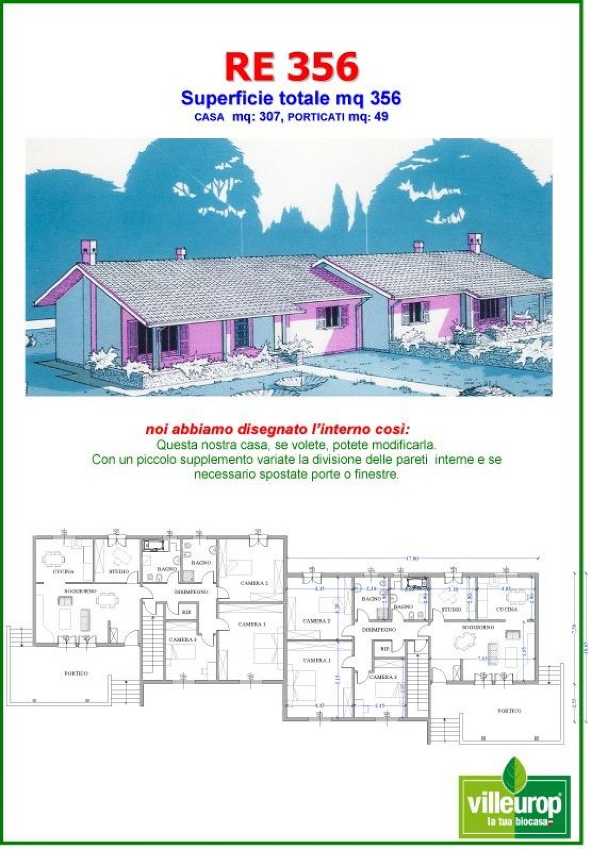 Case in legno Sangallo S.r.l. su progetto da noi proposto  modificabile RE 356