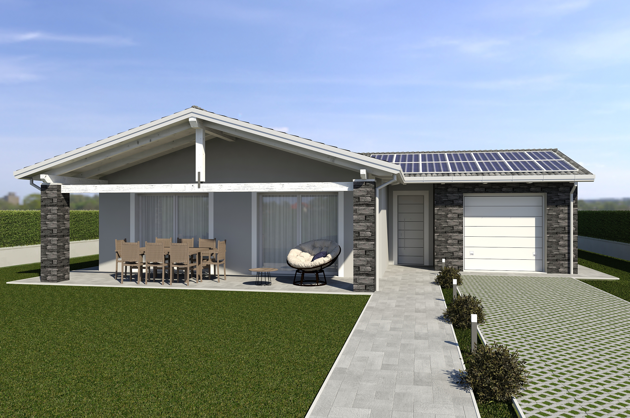 Planimetria della costruzione Casa in Legno modello Modello Ravenna di ECOHOUSE srl