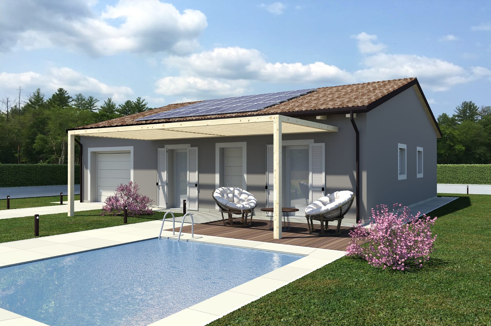 Planimetria della costruzione Casa in Legno modello Modello Imola 1 di ECOHOUSE srl