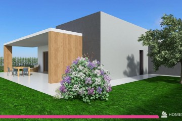 Modello Casa in Legno Villa tecnologia a TELAIO (TIMBER FRAME) alta efficienza energetica NZEB di BCL Bergamasca Costruzioni Legno