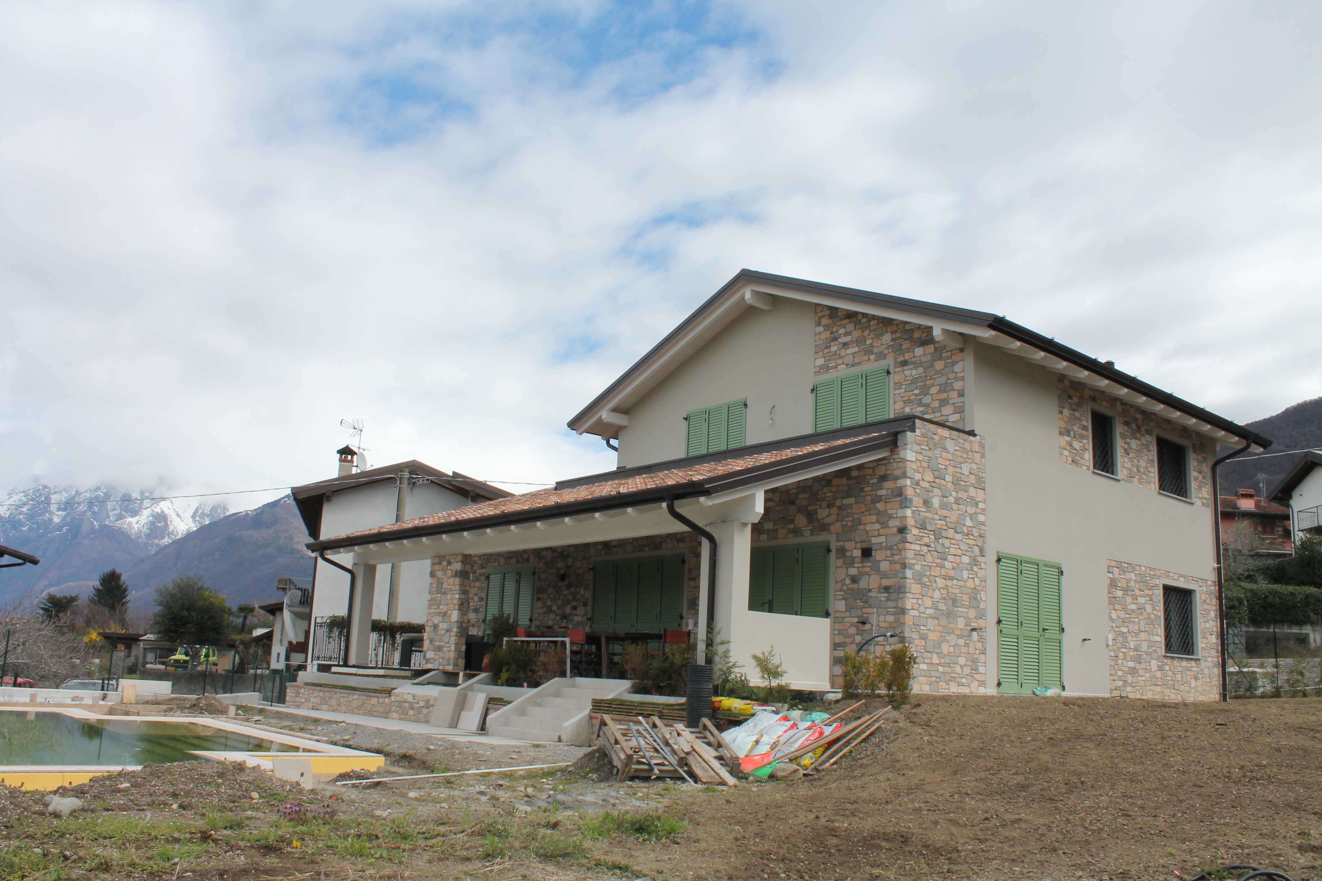 Planimetria della costruzione Casa in Legno modello Villa Lecco Tecnologia in XLAM  di BCL Bergamasca Costruzioni Legno