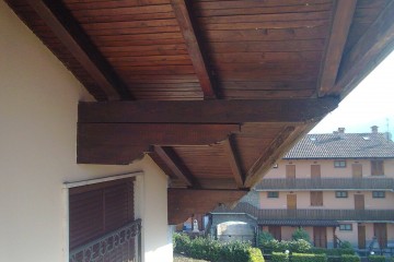 Modello Casa in Legno Tetto in legno massiccio Val Seriana di Bergamasca Costruzioni Legno