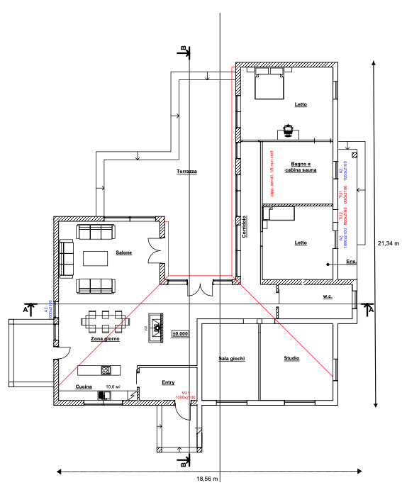 Planimetria della costruzione Casa in Legno modello MODELLO 269 di NORGES HUS