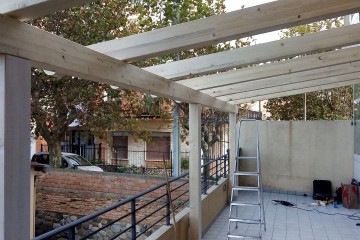 Modello Ampliamento in Legno Pergolato Portico di Serramenti Rigano' Group