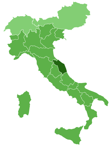 Mappa Regioni Italia e nazioni europee Svizzera e Austria