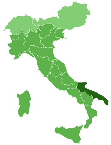 Mappa Regioni Italia e nazioni europee Svizzera e Austria