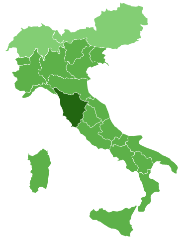 Mappa Regioni Italia e nazioni europee Svizzera e Austria