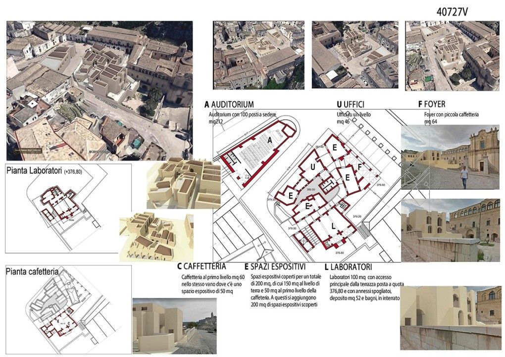 Progetto del Museo della Cultura  nei Sassi di Matera realizzato da maurizio crocco,  a Roma