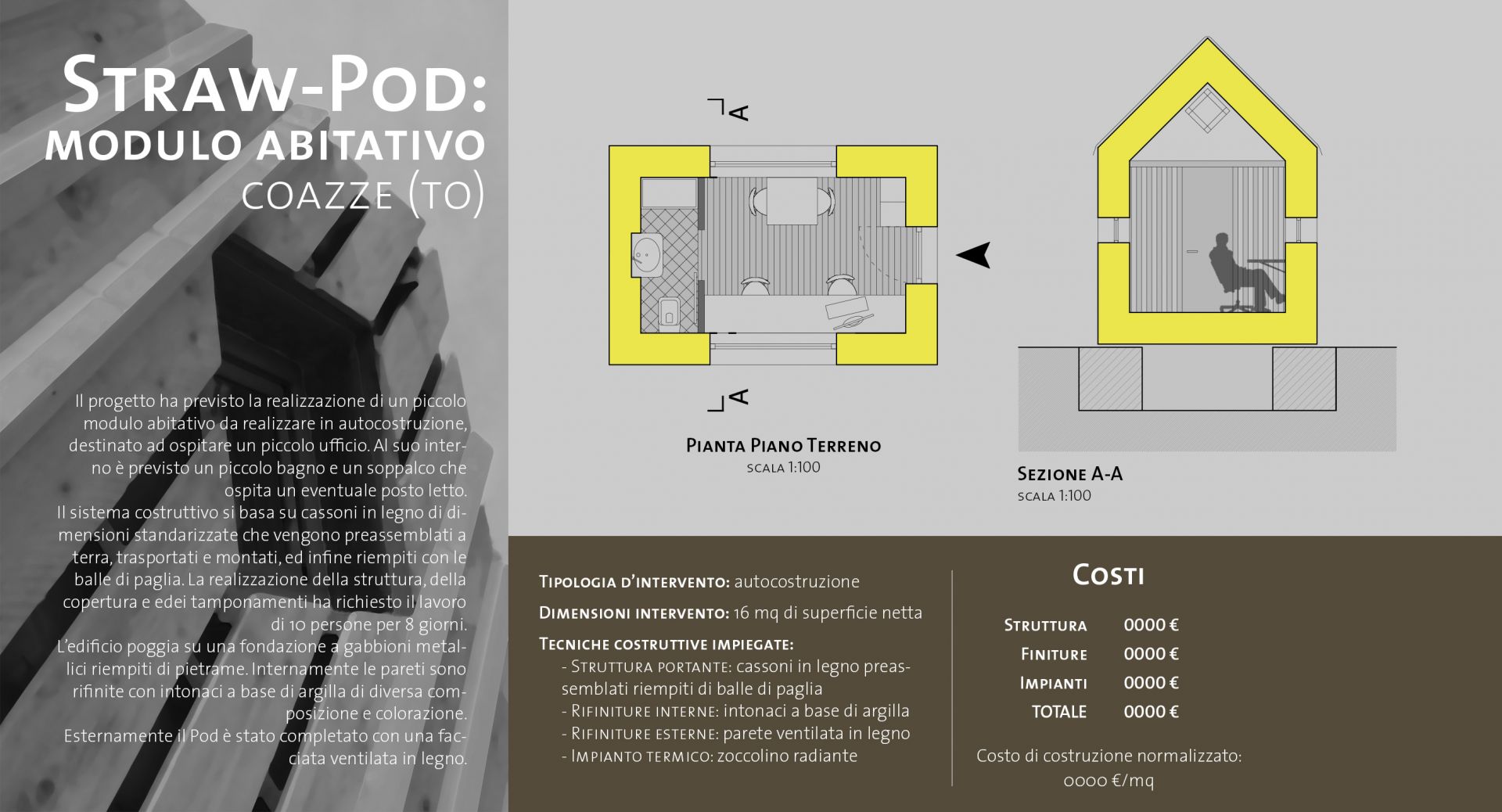 POD / Progetto e realizzazione realizzato da Atelier di Progettazione Green Think_Naturalmente Paglia, Assistenza tecnica a Rivalta di Torino