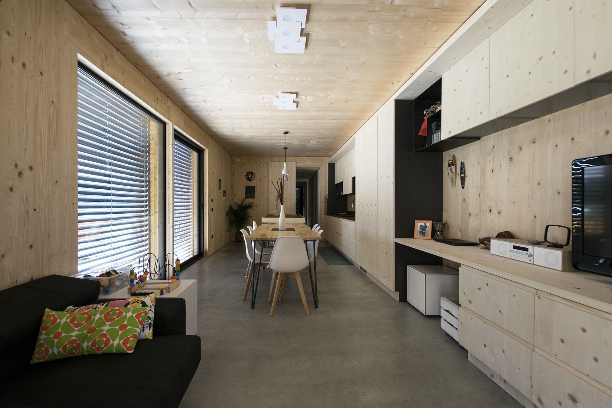 Interno Casa in Legno realizzato da Architetto Màrcio Tolotti, Assistenza tecnica a Verona