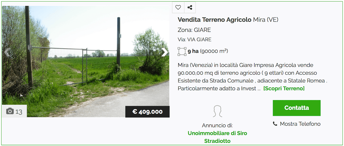 Annuncio Terreno Agricolo