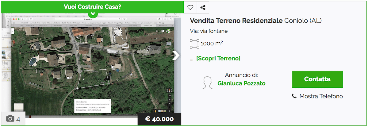 Annuncio Terreno Residenziale