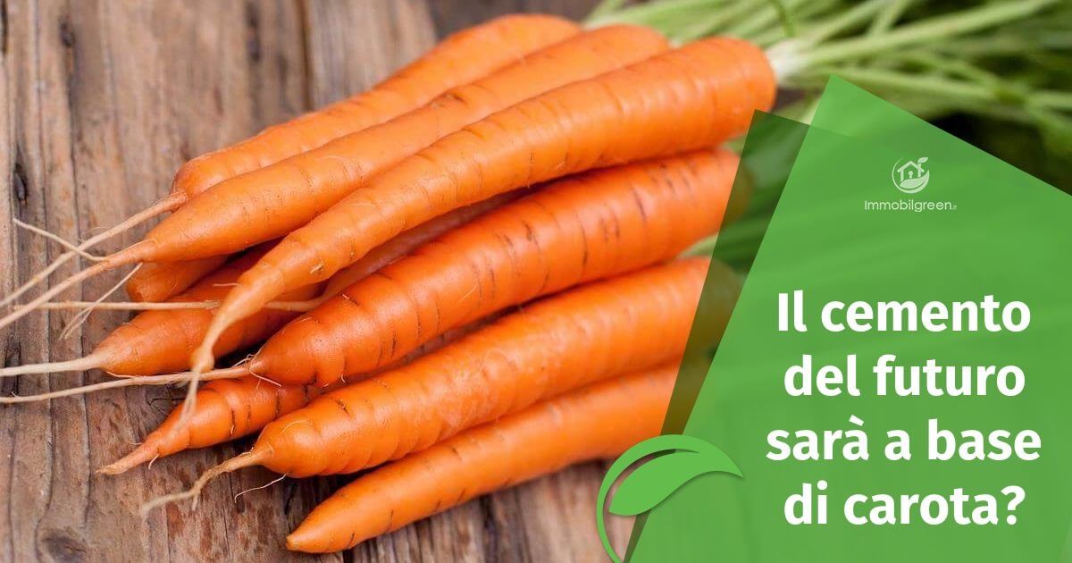 Il cemento del futuro sarà base di carota