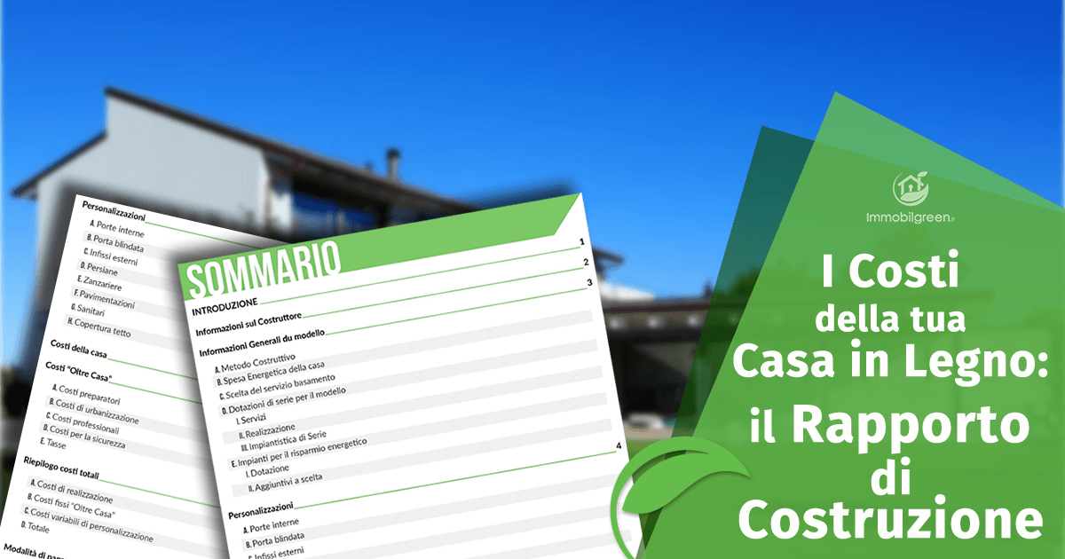 Rapporto di Costruzione Costi casa in legno