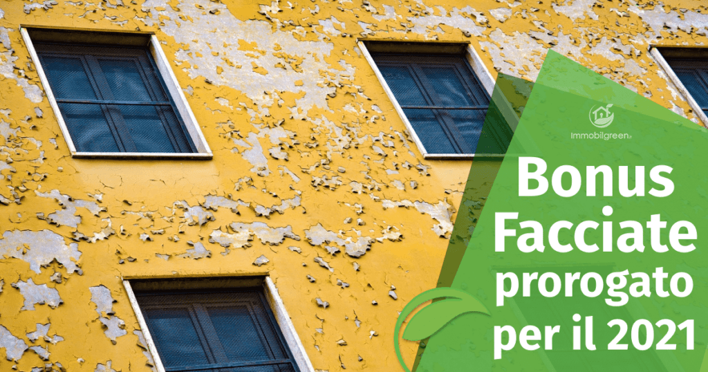 Detrazioni per la Casa prorogato il Bonus Facciate per il 2021